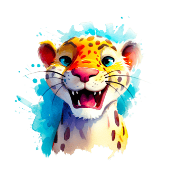Watercolor Smiling Animals, watercolor splash Funny Animal png
