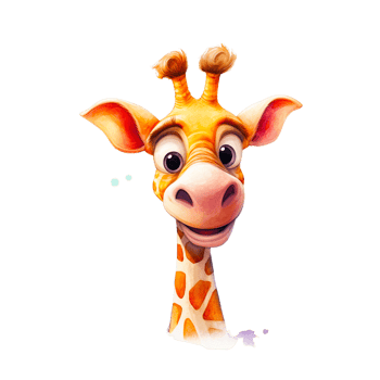 Watercolor Smiling Animals, watercolor splash Funny Animal png