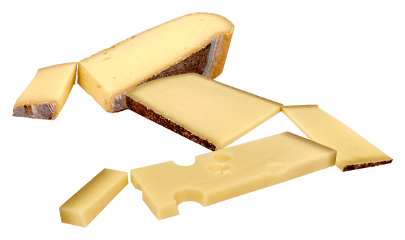 set pile of cheese isolated on transparent background png