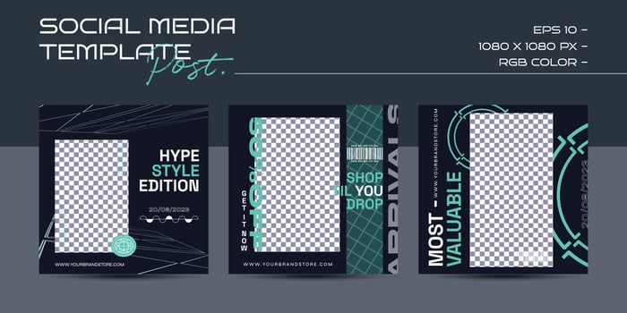 Modern fashion design for social media post template vector
