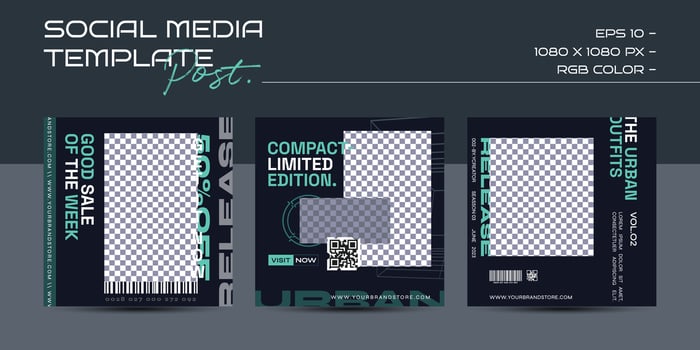 Modern fashion design for social media post template vector