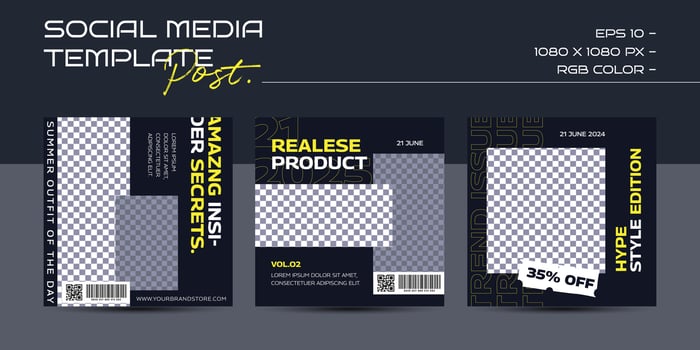Modern fashion design for social media post template vector
