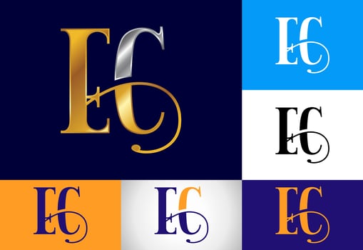 Initial Letter E C Logo Design Vector Template. Graphic Alphabet Symbol For Corporate Business Identity