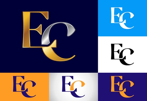 Initial Letter E C Logo Design Vector Template. Graphic Alphabet Symbol For Corporate Business Identity