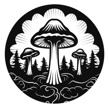 Beautiful Mushroom Silhouette - png