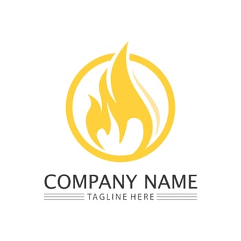 fire flame logo icon vector design template