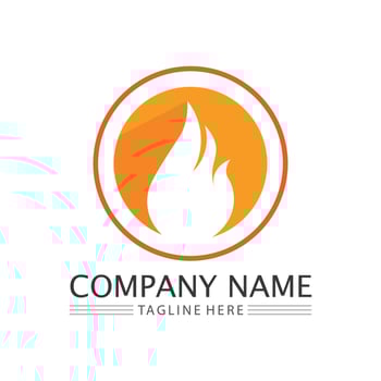 fire flame logo icon vector design template