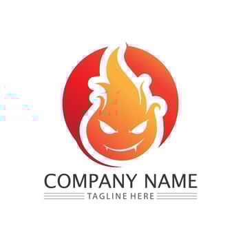 fire flame logo icon vector design template
