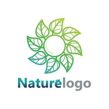 leaf logo design vector for nature symbol template editable,Green leaf logo ecology nature element vector icon.