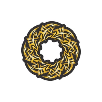 black tribal vector logo design icon and sign tribal