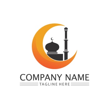 islamic icon and ramadhan logo design vector graphic sign