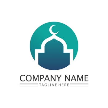 islamic icon and ramadhan logo design vector graphic sign