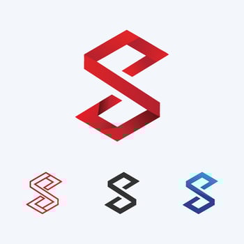 Business corporate letter S logo design vector. vector