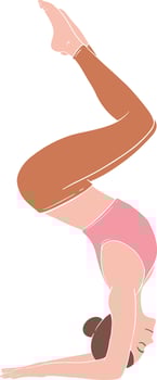 Headstand Pose Yoga Illustration vector