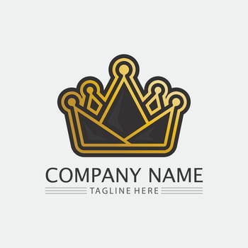 Crown Logo and queen, king logo designTemplate vector illustration