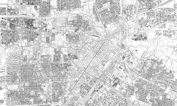 3D illustration of Houston mass building in transparent png