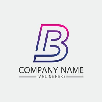 b font icon and  letter b logo vector. B logo symbol icon design template. vector