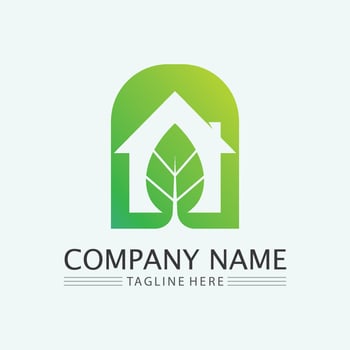 leaf logo design vector for nature symbol template editable,Green leaf logo ecology nature element vector icon.