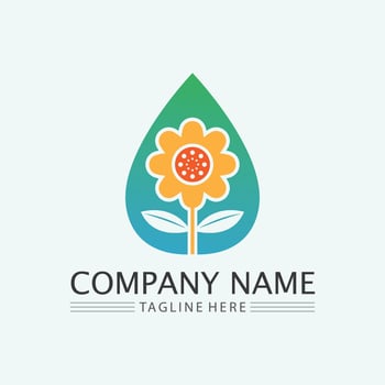 Flower logo. The circular logo. Logo of the flower. Stylized flower. Petals. Simple logo. The brand name  emblem  logo. Mandala. Logo boutique. Logotype for beauty. Logo for flower shop. vector