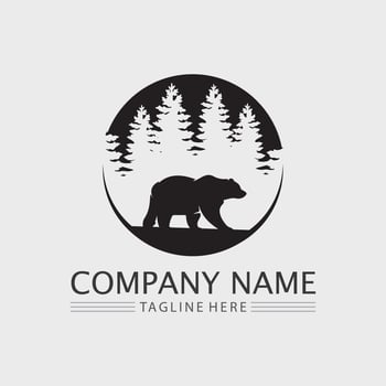 bear logo and animal vector design graphic illustration