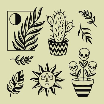 Tropical design, exclusive vector design.