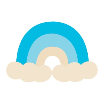 blue rainbow baby illustration vector