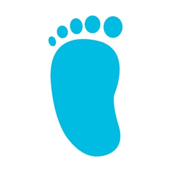 baby footprint blue illustration vector
