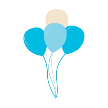 baby toy balloon blue illustration vector
