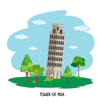 World remarkable landmarks, buildings and places vector