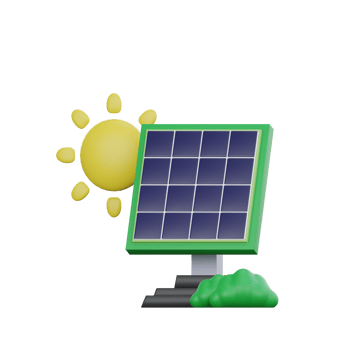 3d rendering of solar panel ecology concept png