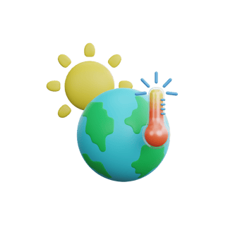 3d render of earth experiencing global warming ecology concept png