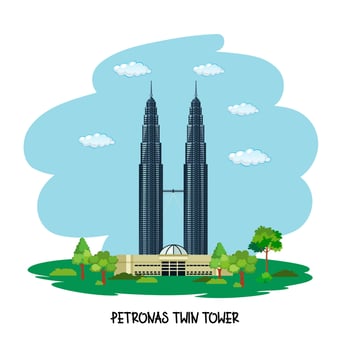 World remarkable landmarks, buildings and places vector