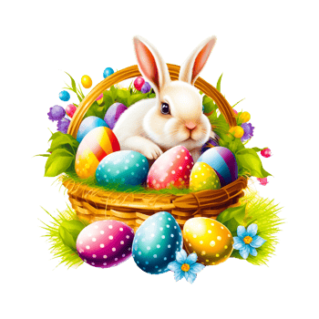 Beautiful Easter basket png
