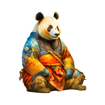 Panda Warrior Design png