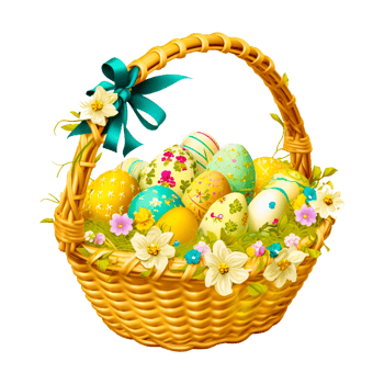 Beautiful Easter basket png