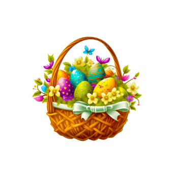 Beautiful Easter basket png