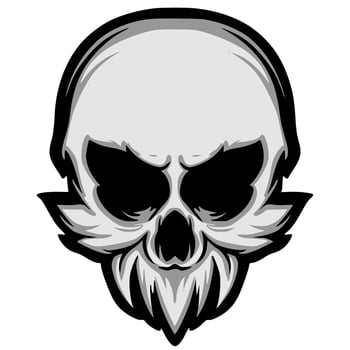 Skull illustration mascot logo art vector