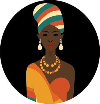 traditional african girl vector