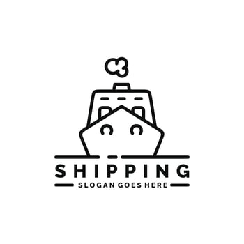 Ship logo design vector illustration