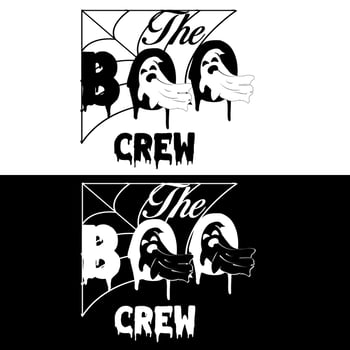 Halloween T shirt Design The Boo Crew vector