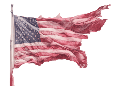 Flag of the United States of America flutters in the wind . png