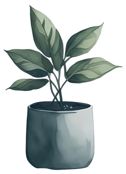 Watercolor House plant. png