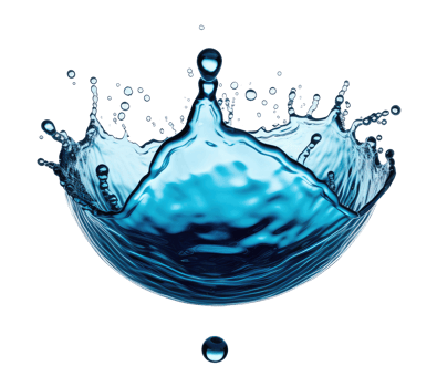 Blue water splash . png