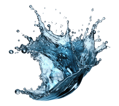 Blue water splash . png