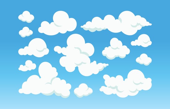 beautiful clouds collection vector
