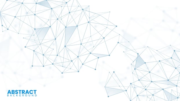 White background with plexus lines. Network connection dot. Abstract scientific wallpaper. Geometric background with abstract mesh. Digital technology and big data analysis illustration vector