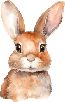 Rabbit Watercolor Illustration. png