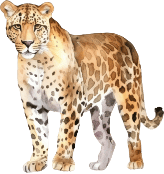 Leopard Watercolor Illustration. png