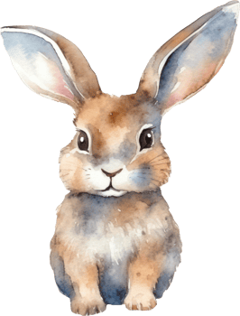Rabbit Watercolor Illustration. png