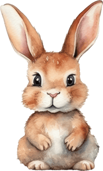 Rabbit Watercolor Illustration. png